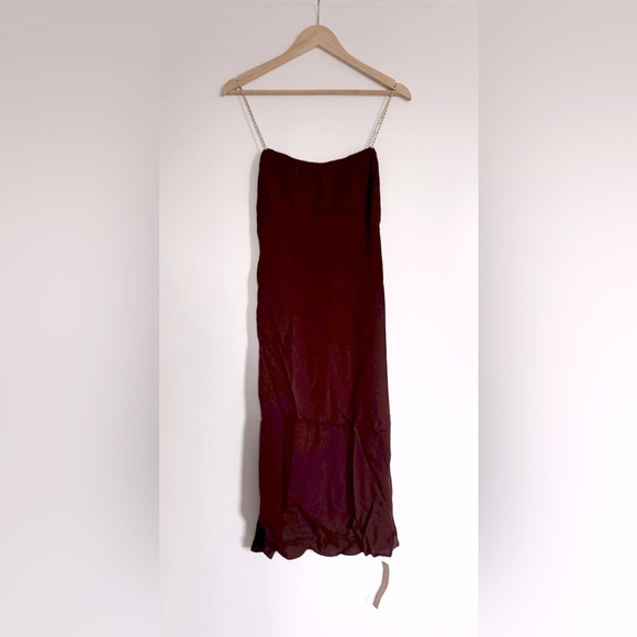 Reformation Gray Dress in Burgundy Size 2‎ - Picture 2 of 5